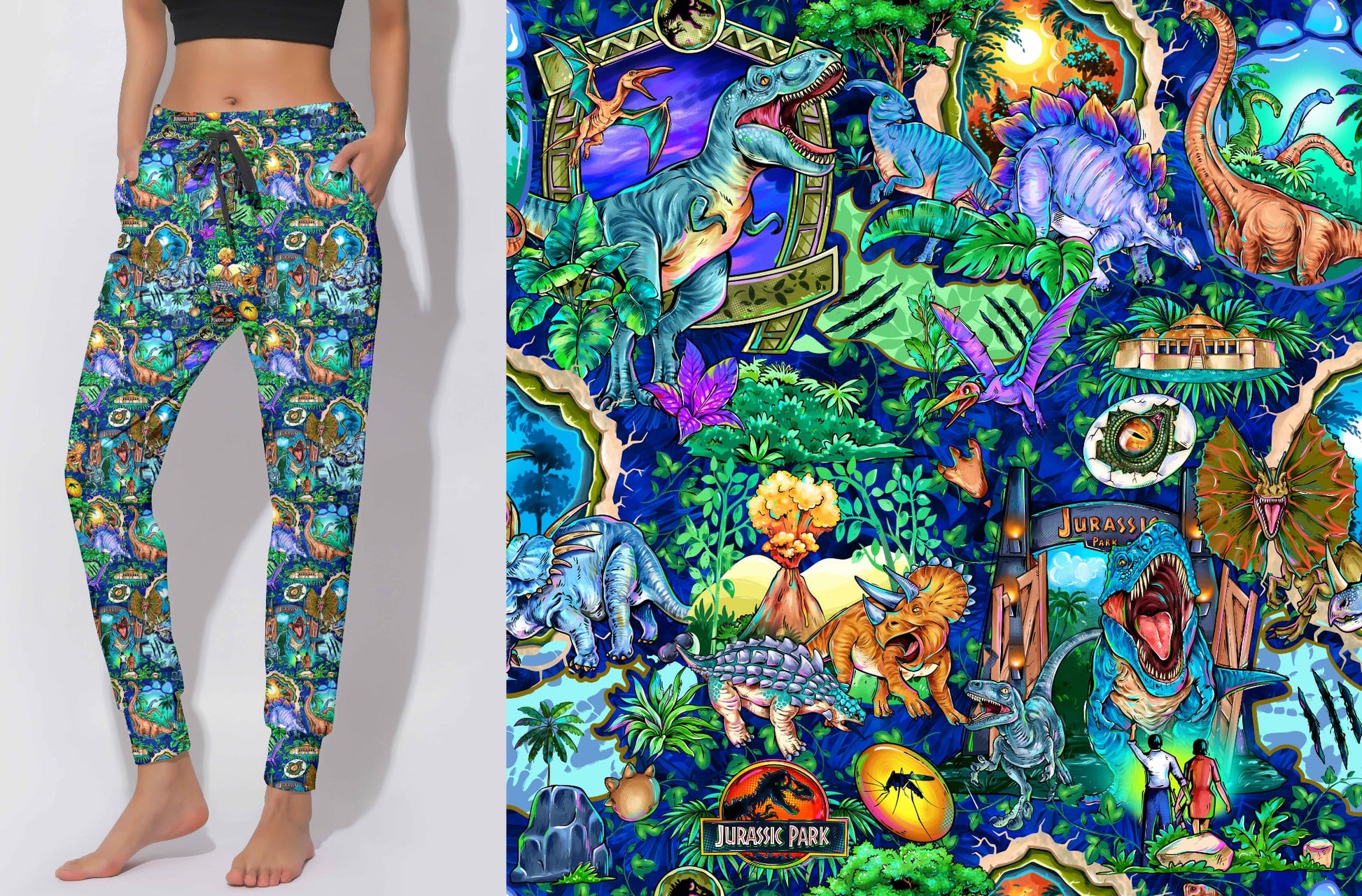 Child Jurassic joggers - will be here before Christmas 3/4 week turnaround time. Lulu dupe fabric NOT BAMBOO