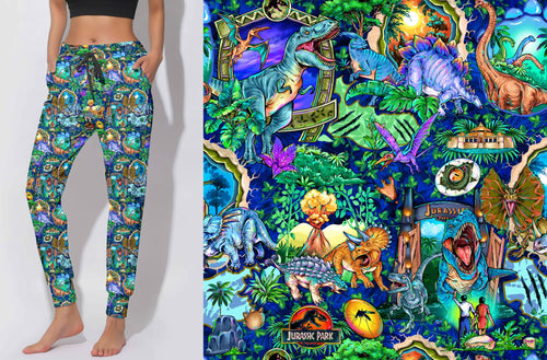 Child Jurassic joggers - will be here before Christmas 3/4 week turnaround time. Lulu dupe fabric NOT BAMBOO