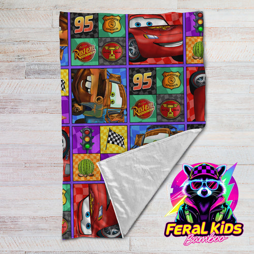 Cars Fleece 50x50 blanket - single sided 5 week tat