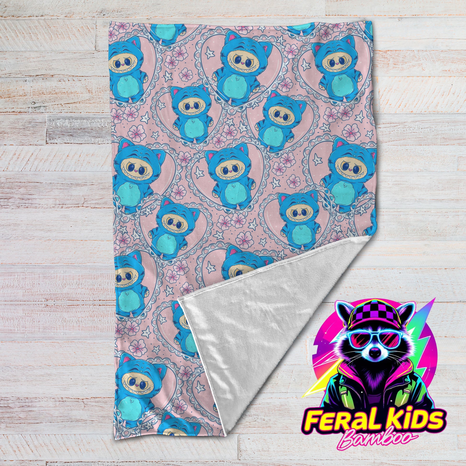 derpy bubu Fleece 50x50 blanket - single sided 5 week tat