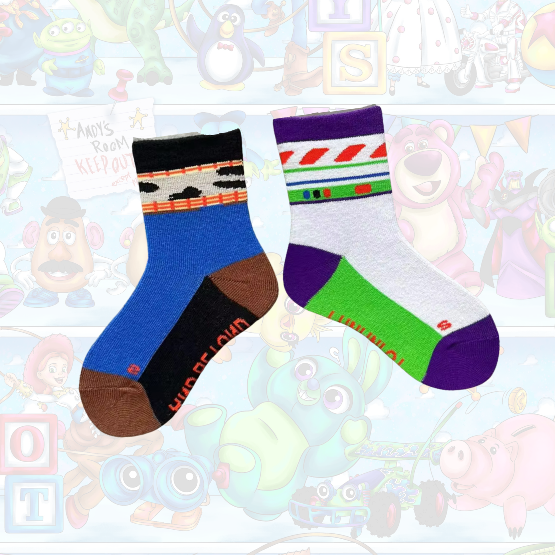 Andys Toy Box socks- presale: Ships 11/1